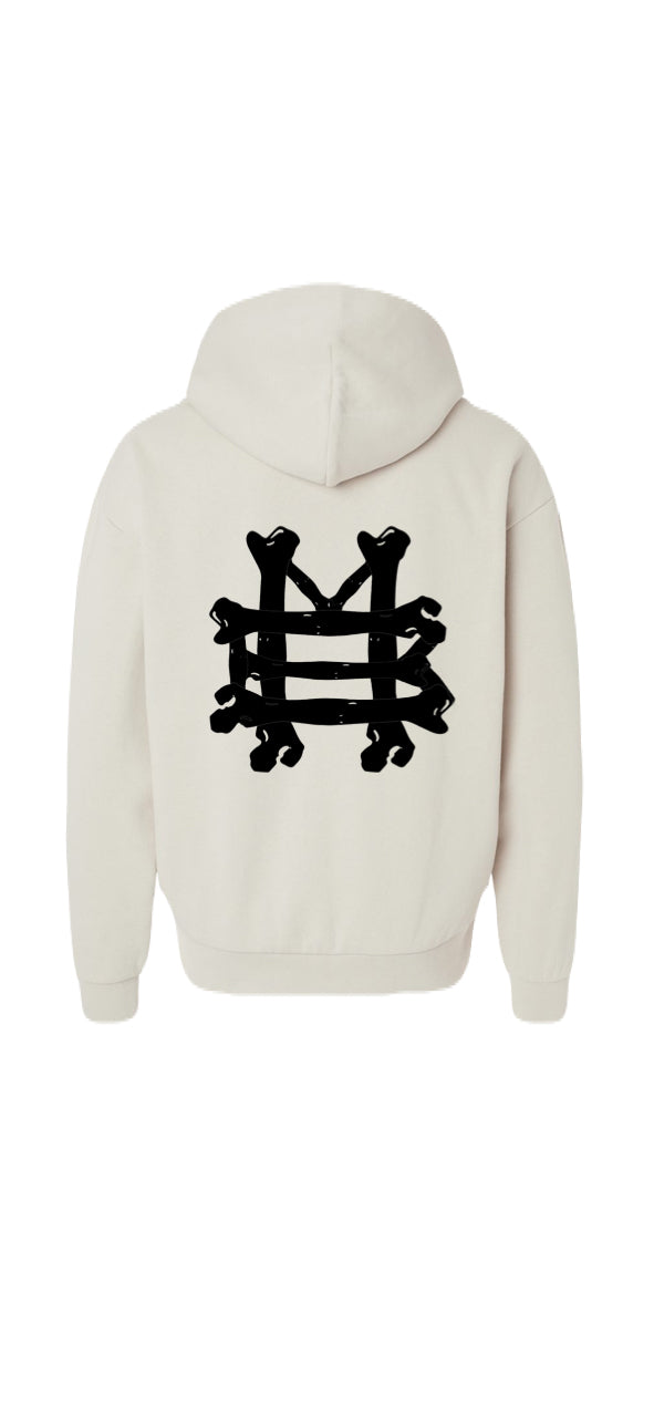 Exclusive MB Bones Hoodie Ivory/cream